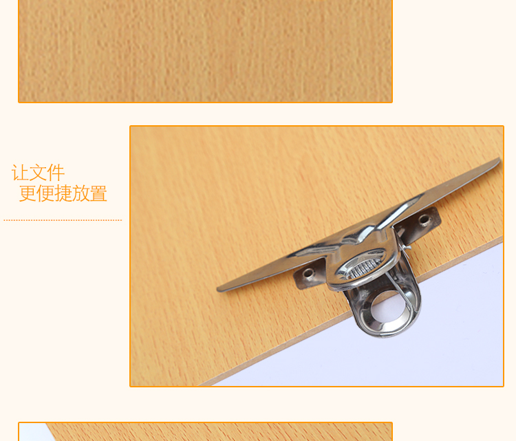 Factory Direct Sales A4 Clip with Wooden Board Large Butterfly Clip Power Clip All Kinds of Office Folder Wholesale