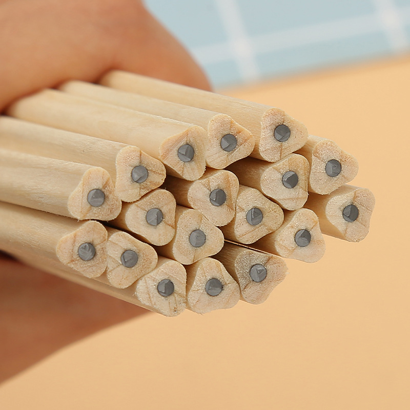 Log Three-Leaf Pencil Plum-Shaped Special Shape Pupils&#039; Writing Sketch Painting Eco-friendly Pencil Wholesale