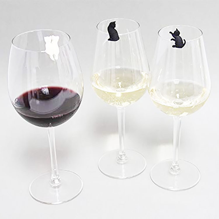 Kitten Wine Glass Marker Meow Wine Glass Markers Kitten Wine Glass Recognizer Tea Bag Hanging