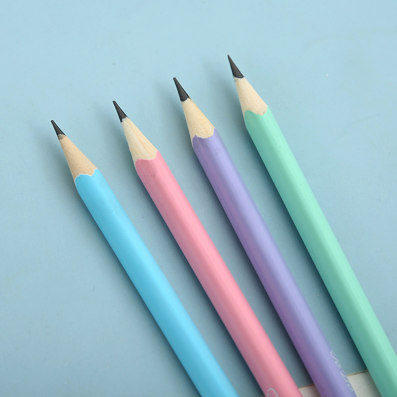 Candy Color Cartoon Pencil HB Children Writing Pencil with Eraser Pencil Kindergarten Student Prize Small Gift