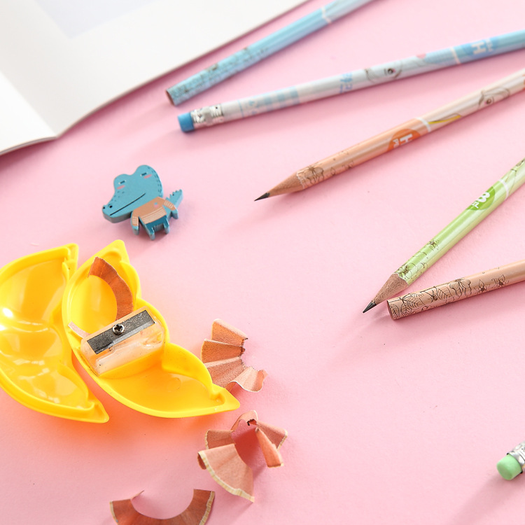 Factory Direct Sales Children&#039;s Cartoon round Writing Pencil HB Elementary School Student Pens for Writing Letters 