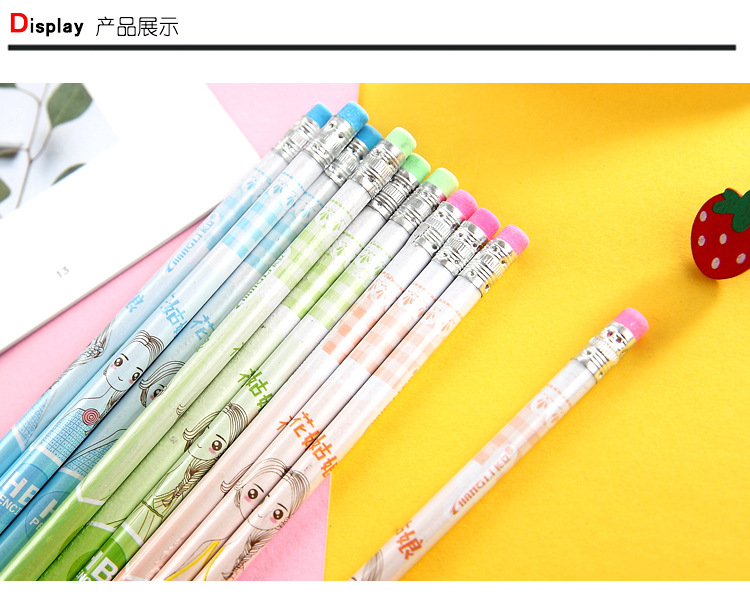 Factory Direct Sales Children's Cartoon round Writing Pencil HB Elementary School Student Pens for Writing Letters Factory Direct Sales Children's Cartoon round Writing Pencil HB Elementary School Student Pens for Writing Letters