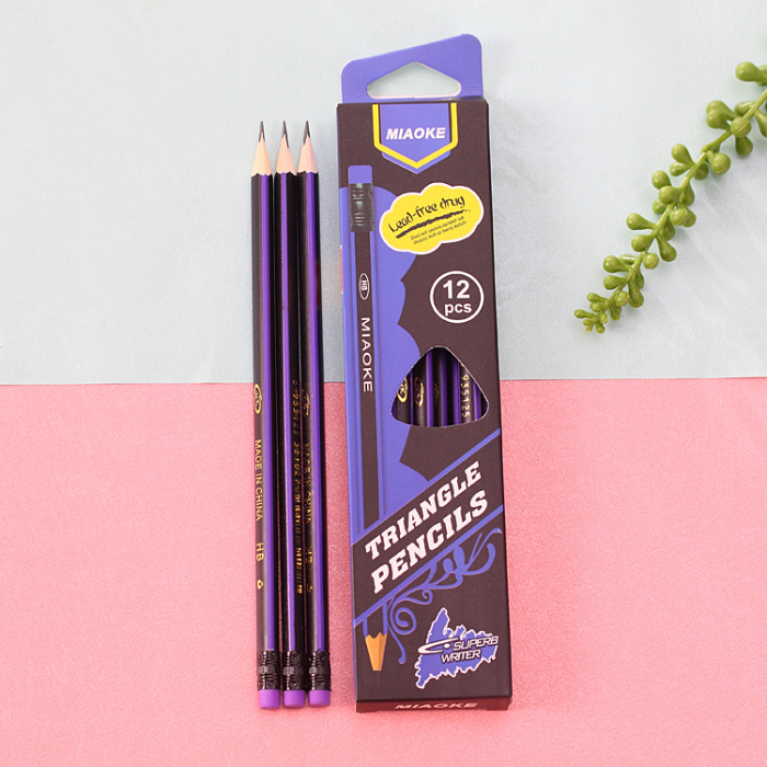 Manufacturer direct HB triangular rod string pencil writing pencil