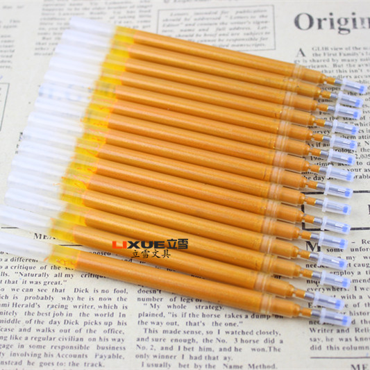 State snow stationery 0.8MM copying Buddhist sutras written Flash Jin Zeng Golden gel ink pen-core powerhouse 5.0MM bore