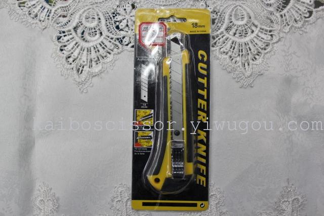 Yiwu factory outlet rubber cable crops knife utility knife utility knife utility knife with rubberized 2087