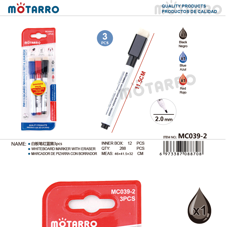 Color Erasable Magnetic Whiteboard Pen Set Writing Board Special Red Blue Black Marking Pen with Brush Color Erasable Magnetic Whiteboard Pen Set Writing Board Special Red Blue Black Marking Pen with Brush