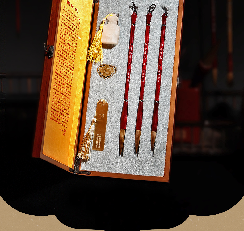Xuanfang Weasel's Hair Writing Brush Set Metal Rod Writing Brush Book Brush Calligraphy Calligraphy painting
