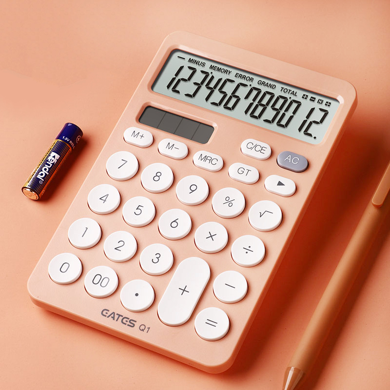 Eates Eates Solar Calculator Dual Power Supply Finance Office Accounting E-Commerce Hot Selling Product Simple Fashion