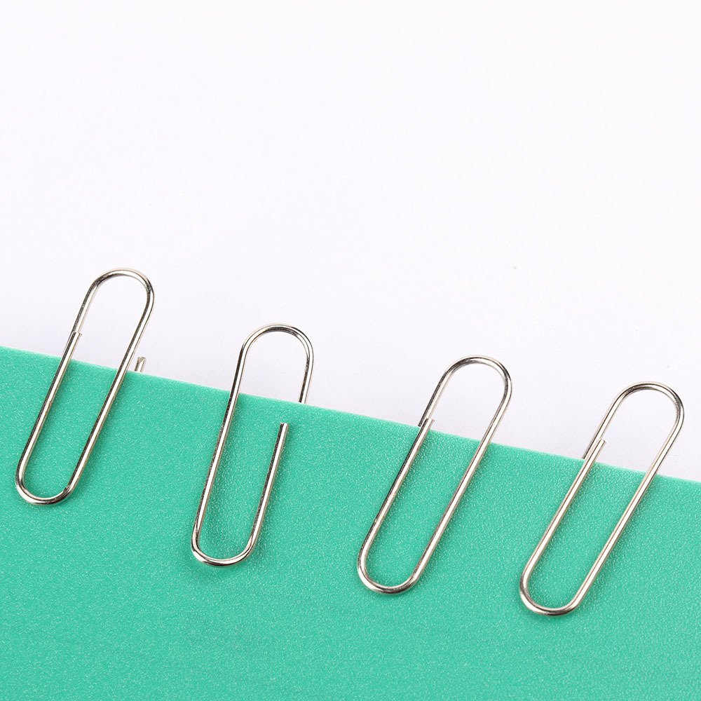 Manufacturer direct shot silver nickel plated color paper clip 28 mm metal paper clip material fixation needle