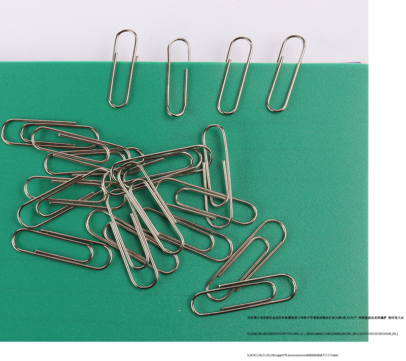 Manufacturer direct shot silver nickel plated color paper clip 28 mm metal paper clip material fixation needle