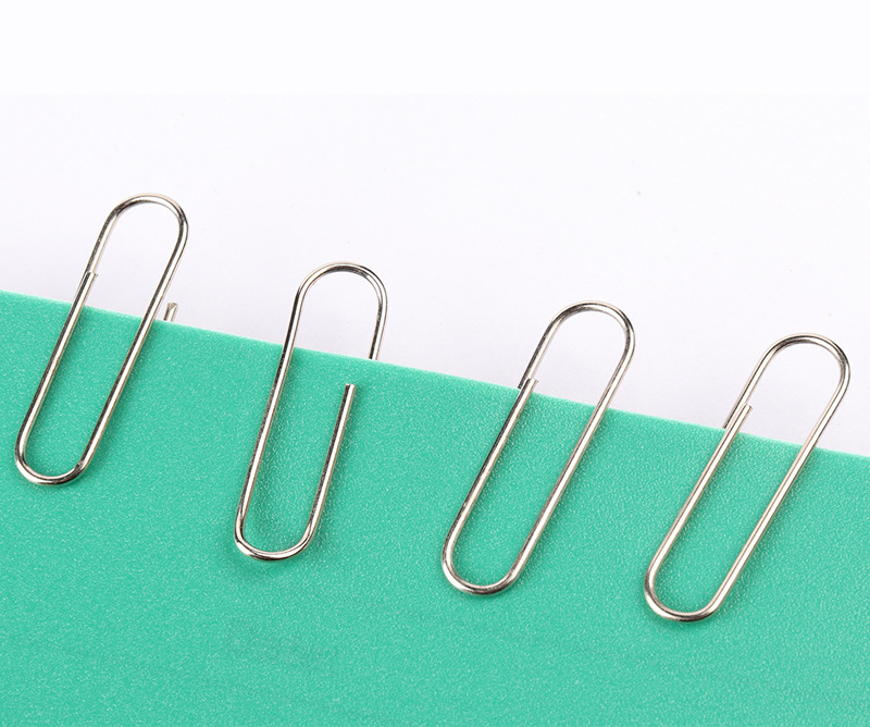 Manufacturer direct shot silver nickel plated color paper clip 28 mm metal paper clip material fixation needle