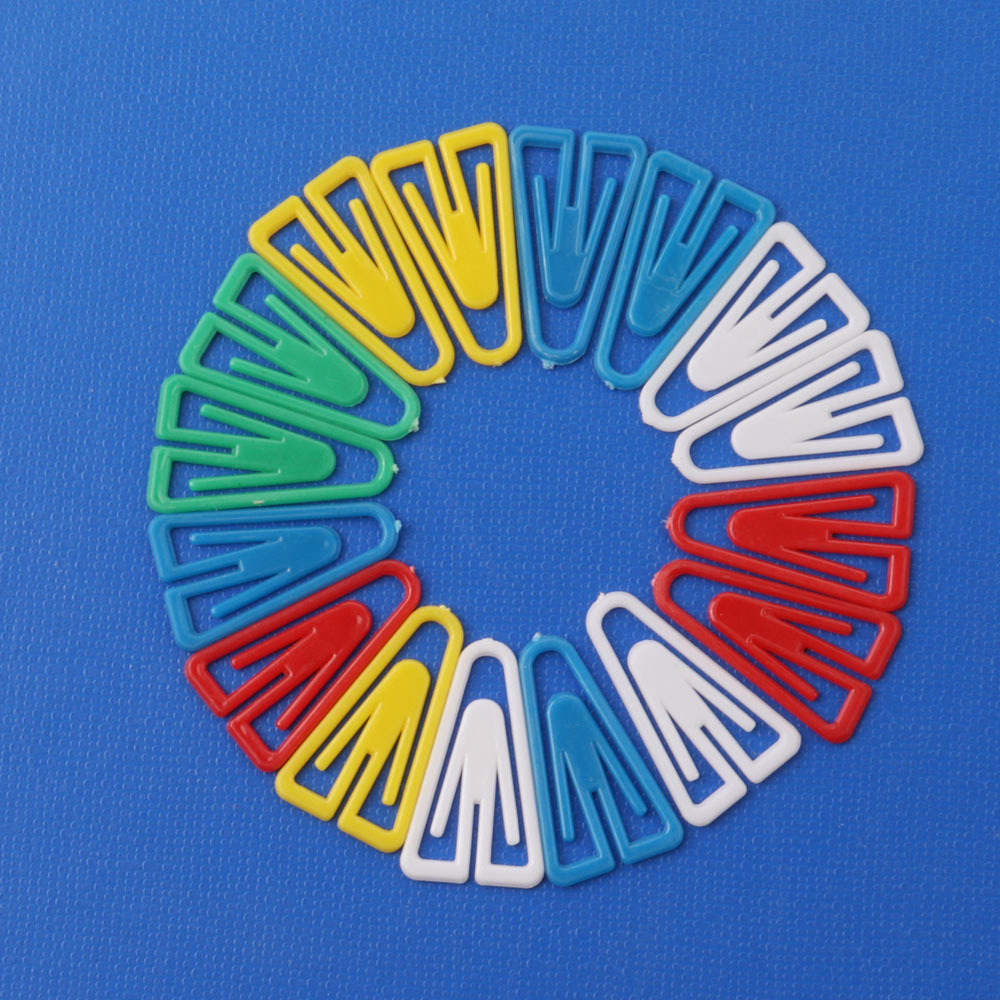 Color cartoon paper clip plastic specially-shaped paper clip 50mm cross-border special supply