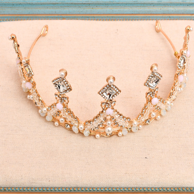 Crown Headdress Children Princess Girl Diamond Korean Style Crown Crystal Headband Children Hair Accessories Birthday Photo