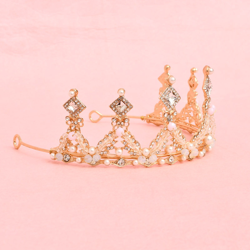 Crown Headdress Children Princess Girl Diamond Korean Style Crown Crystal Headband Children Hair Accessories Birthday Photo