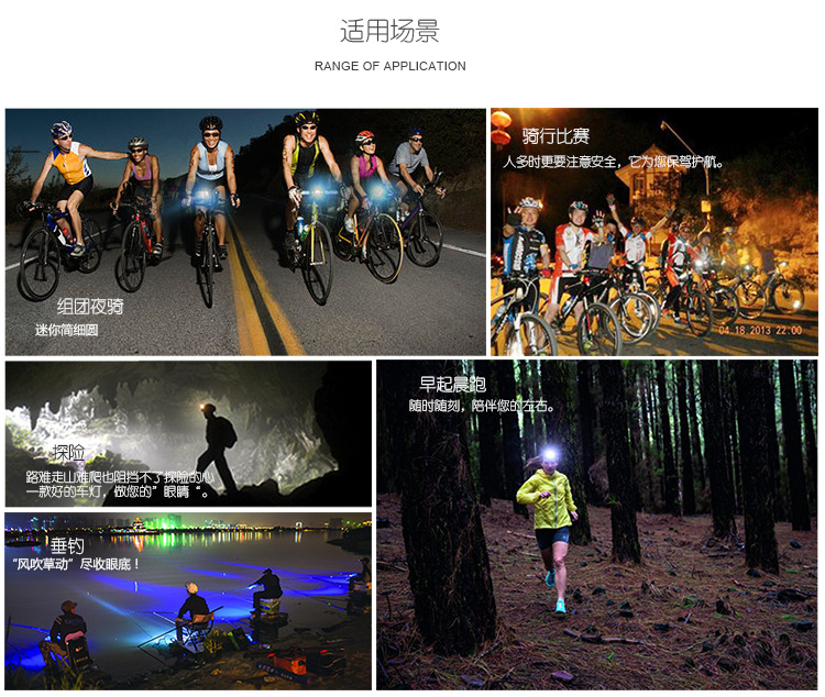 Factory direct USB rechargeable bicycle headlights night riding equipment lighting Factory direct USB rechargeable bicycle headlights night riding equipment lighting