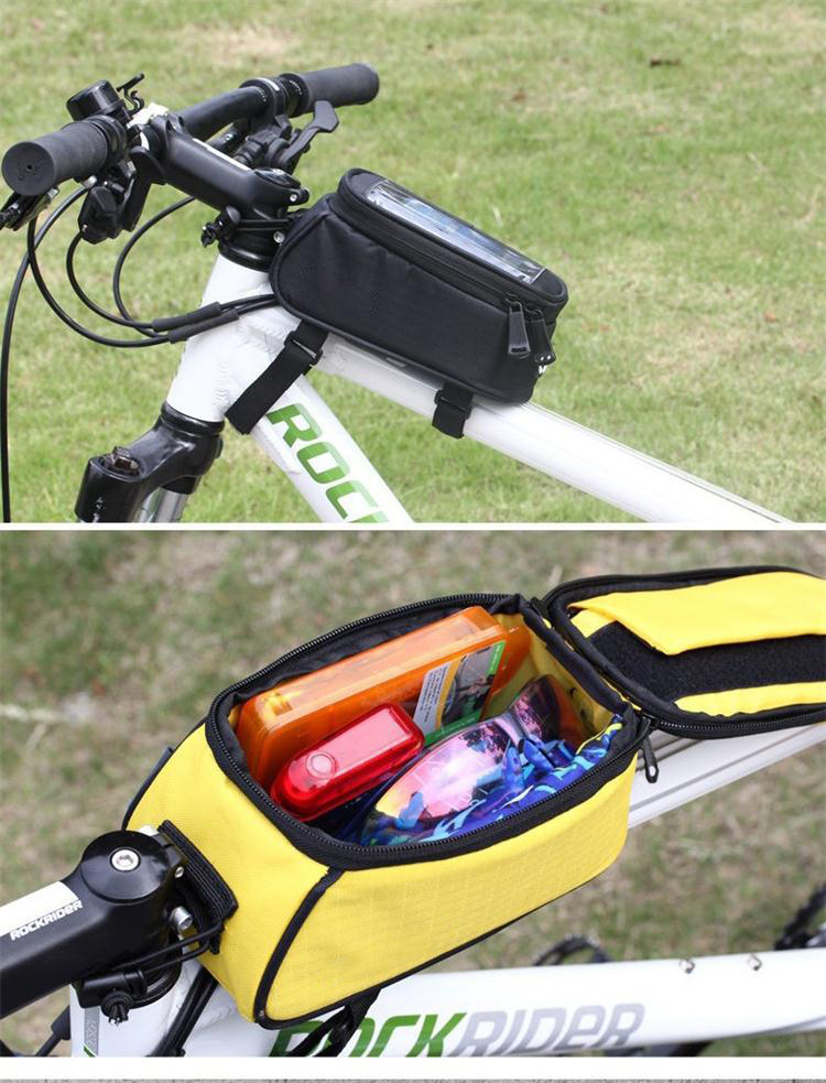 200916 Mountain Bike Touch Screen Bag Bicycle Phone Bag Upper Tube Bag Front Beam Bag Riding Equipment Beam Front Bag