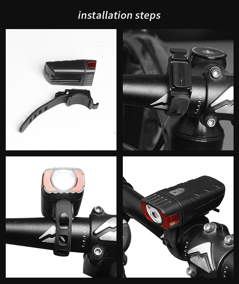 Usb-powered bike headlamp hj-050 nightlight riding equipment Usb-powered bike headlamp hj-050 nightlight riding equipment