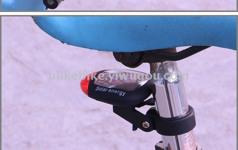 Bicycle solar tail lamp riding tube lamp mountain bike warning light cycling equipment accessories