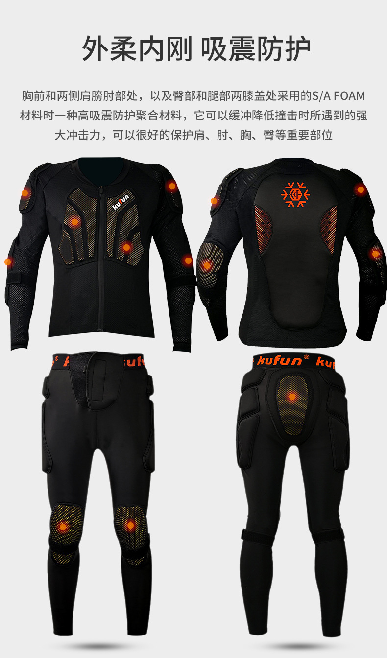 Riding Armor Protective Gear Set Adult Anti-Fall Clothes Inner Armor Wear Motorcycle Protective Hip Pants Pad Equipment Full Set for Women