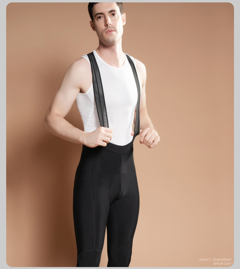 Shoulder Strap Riding Pants Men's Autumn and Winter Mountain Bike Warm Trousers Road Bicycle Pants Cycling Equipment