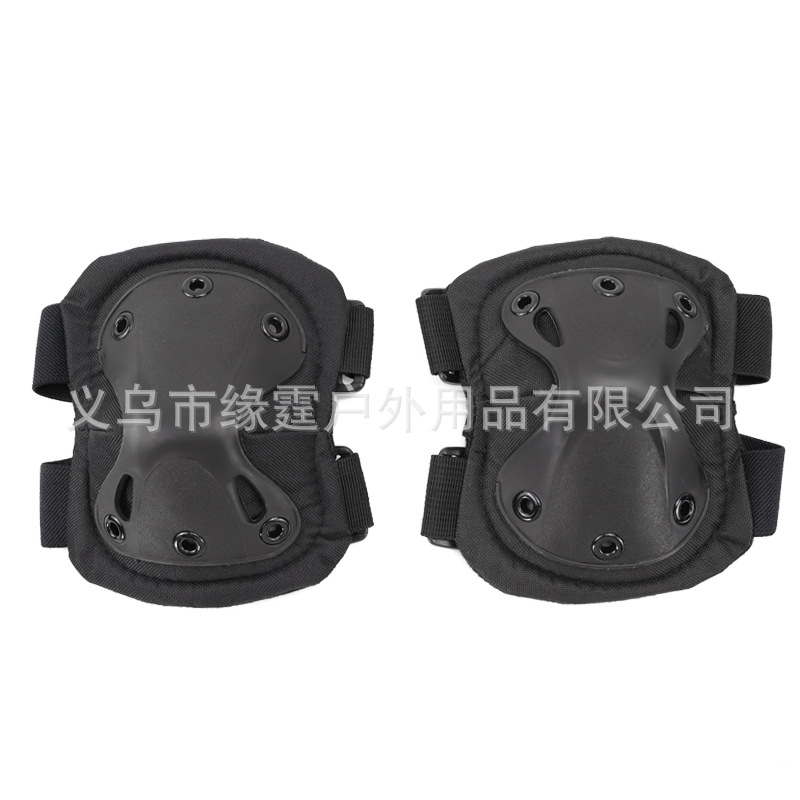 Cross-Border Spot Knee and Elbow Pad Four-Piece Diamond Protective Gear Military Fans CS Field Equipment Outdoor Riding Kneelet