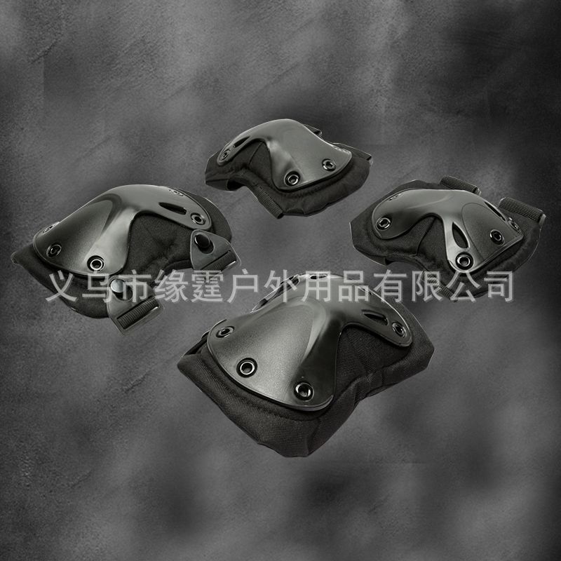 Cross-Border Spot Knee and Elbow Pad Four-Piece Diamond Protective Gear Military Fans CS Field Equipment Outdoor Riding Kneelet Cross-Border Spot Knee and Elbow Pad Four-Piece Diamond Protective Gear Military Fans CS Field Equipment Outdoor Riding Kneelet