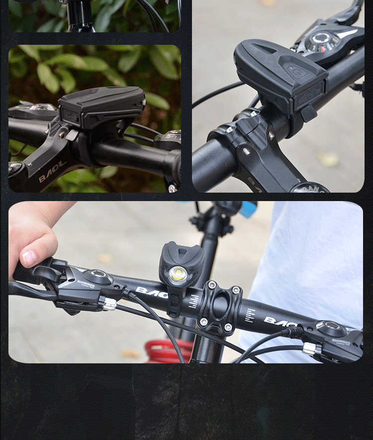New Bicycle Warning Smart Induction Lamp USB Charging Night Riding Single Mountain Bike Light Headlight Equipment
