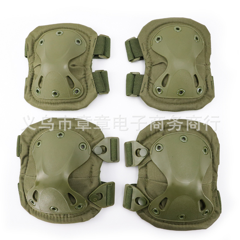 One Piece Dropshipping King Kong Knee Pad Set Military Fans Field Equipment Knee and Elbow Pad Riding Sports Protective Gear 4-Piece Set