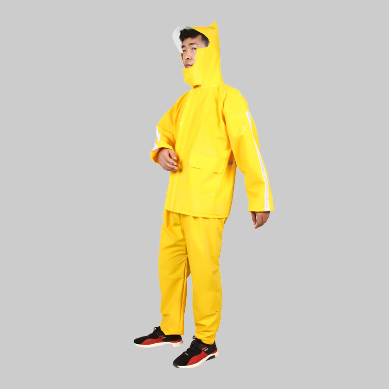 Factory Direct Sales American Take-out Raincoat Riding Group Reflective Adult Outdoor Raincoat Rain Pants Split Suit Rider Equipment