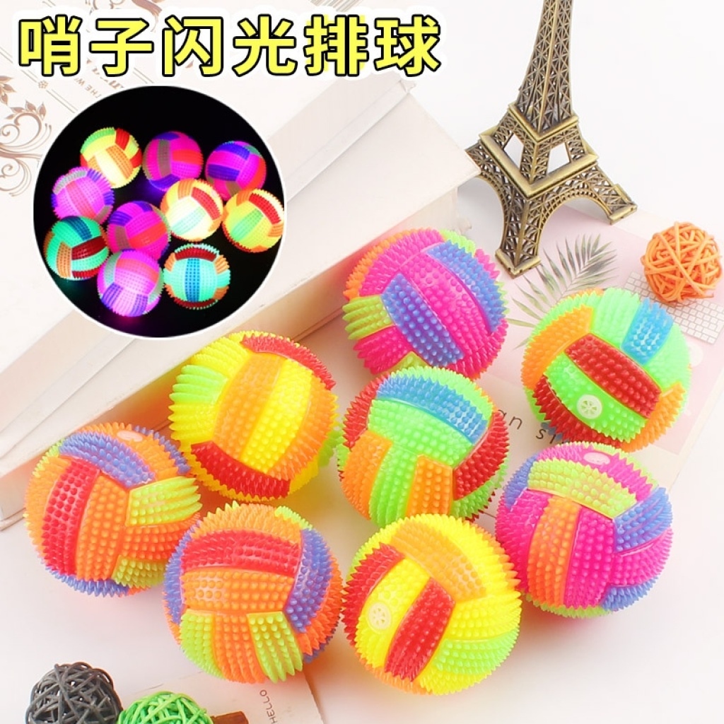 New Glowing Volleyball Elastic Ball Massage Ball Glowing Football with Whistle Acanthosphere Glowing Stall Supply Wholesale New Glowing Volleyball Elastic Ball Massage Ball Glowing Football with Whistle Acanthosphere Glowing Stall Supply Wholesale