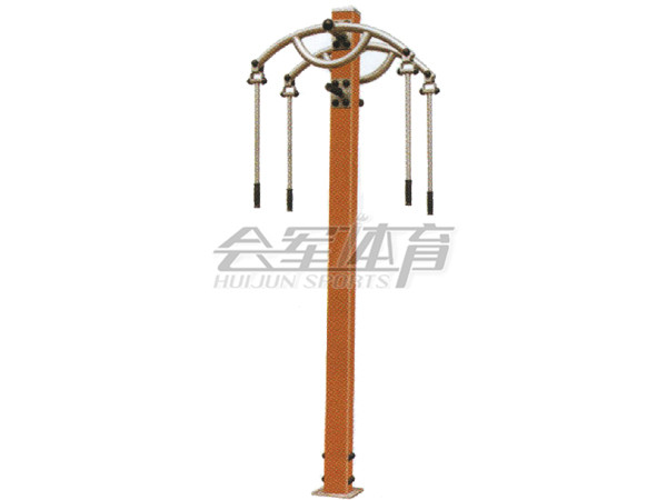 In the plastic upper limb traction outdoor fitness equipment