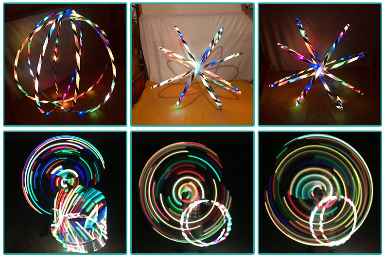 Performance LED LightEmitting Hula Hoop LightEmitting Toy Colorful Detachable Rechargeable Hula Hoop Manufacturer