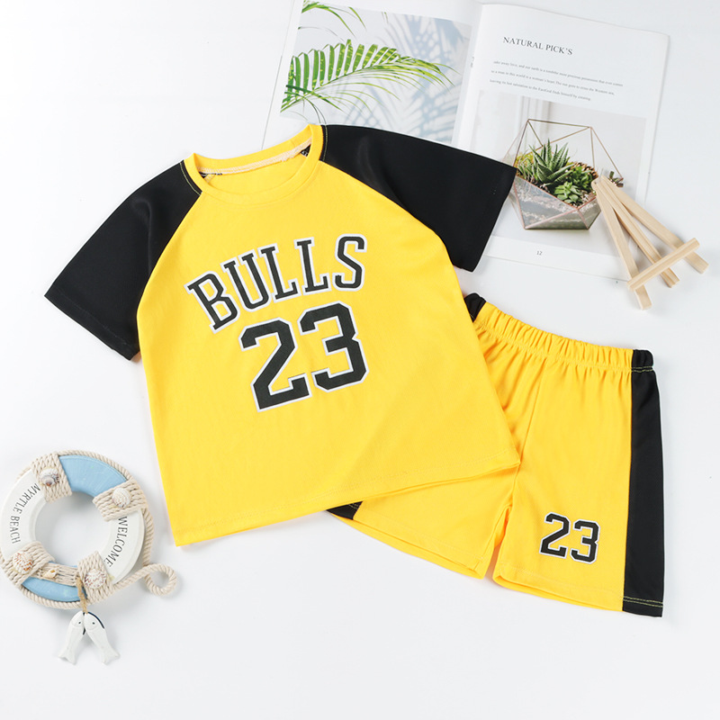 2021 New Children&#039;s Basketball Wear Short-Sleeved Jersey Children&#039;s Sports Suit Summer Shorts Vest Suit