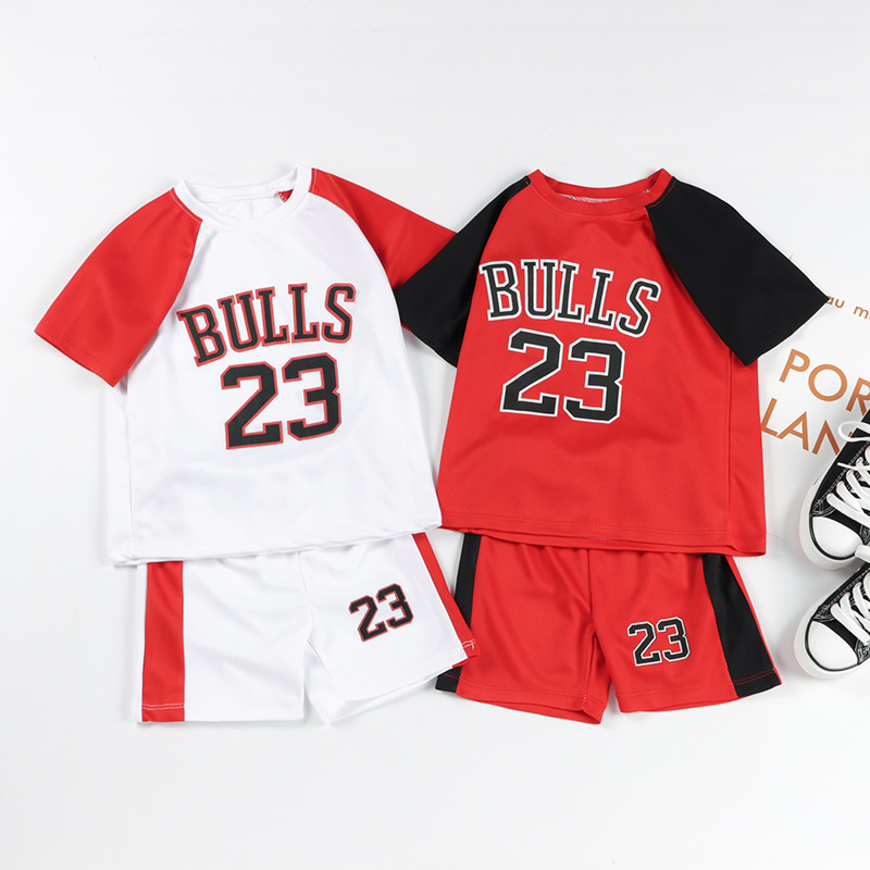 2021 New Children&#039;s Basketball Wear Short-Sleeved Jersey Children&#039;s Sports Suit Summer Shorts Vest Suit