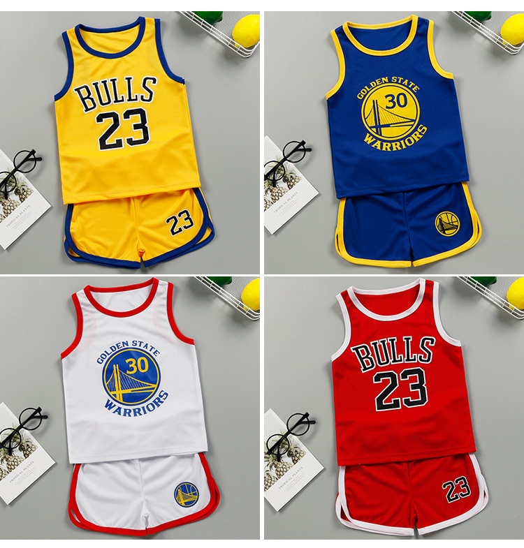 2021 New Children's Basketball Wear Short-Sleeved Jersey Children's Sports Suit Summer Shorts Vest Suit 2021 New Children's Basketball Wear Short-Sleeved Jersey Children's Sports Suit Summer Shorts Vest Suit