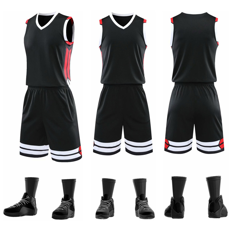 Basketball Jersey Custom Basket Ball Uniform Men's Basketball Team Uniform Basketball Match Training Ball Uniform Loose Two-Side Pocket Printing