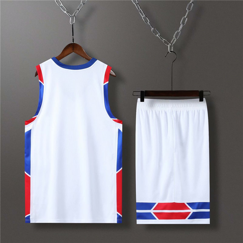 Basketball Jersey Custom Basket Ball Uniform Men's Basketball Team Uniform Basketball Match Training Ball Uniform Loose Two-Side Pocket Printing