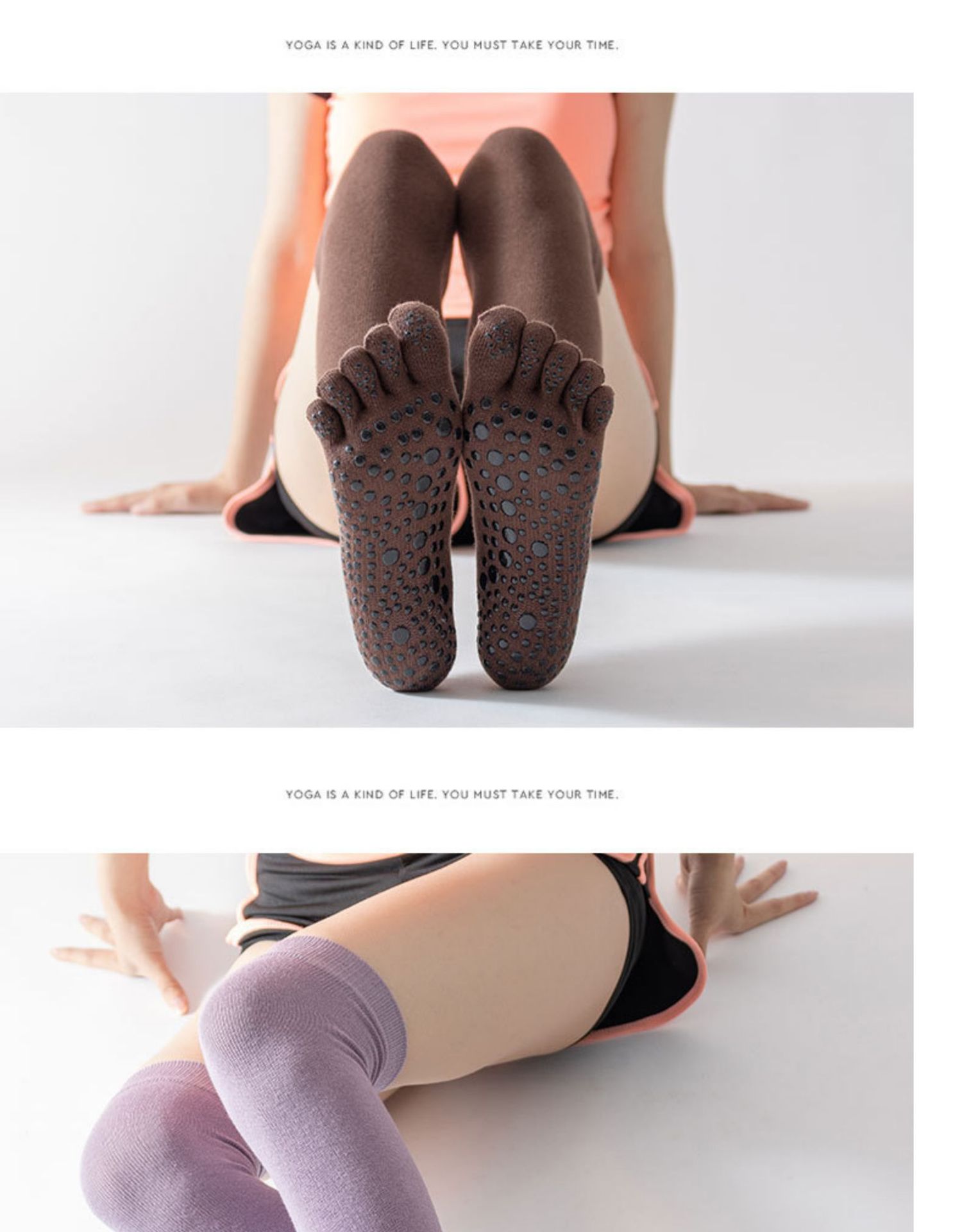 Yoga Socks Children's Professional Non-Slip Autumn and Winter Long Tube over-the-Knee Trampoline Sports Fitness Pilates Five Toe Socks Yoga Socks Children's Professional Non-Slip Autumn and Winter Long Tube over-the-Knee Trampoline Sports Fitness Pilates Five Toe Socks