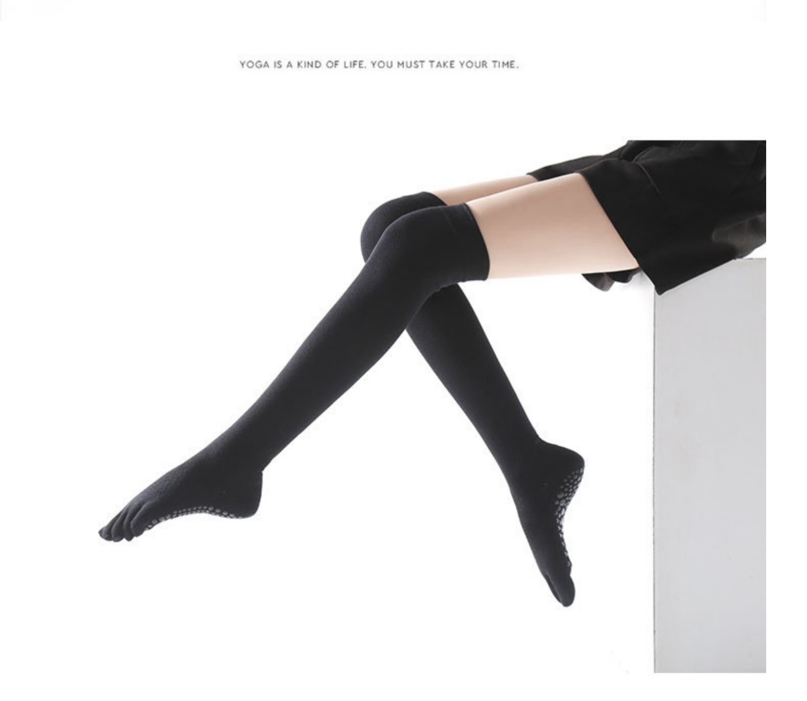 Yoga Socks Children's Professional Non-Slip Autumn and Winter Long Tube over-the-Knee Trampoline Sports Fitness Pilates Five Toe Socks Yoga Socks Children's Professional Non-Slip Autumn and Winter Long Tube over-the-Knee Trampoline Sports Fitness Pilates Five Toe Socks