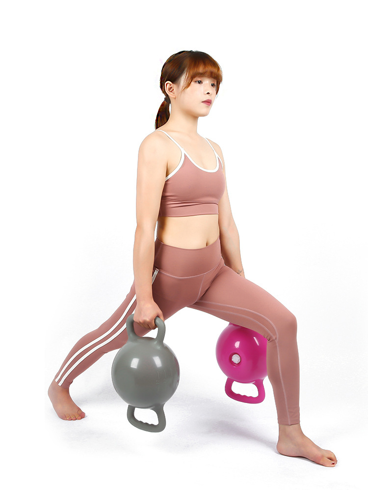 Fitness yoga flat kettle bell two ear handle water injection exercise equipment Pilates yoga body dumbbells manufacturer Fitness yoga flat kettle bell two ear handle water injection exercise equipment Pilates yoga body dumbbells manufacturer