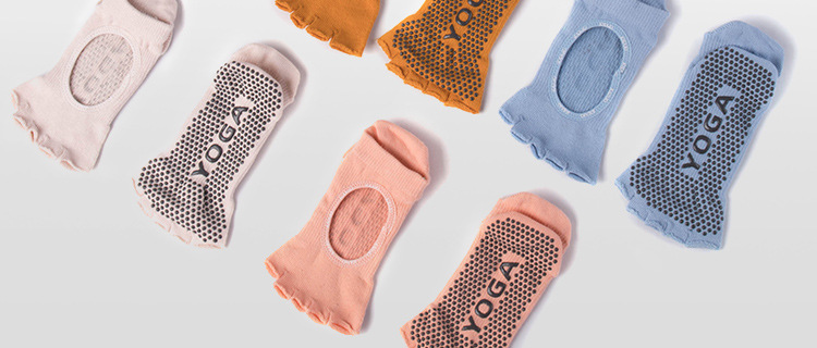 Non-Slip Yoga Socks Toe Socks Sports Professional Pilates Socks Open Toe Back High Quality Silicone Foreign Trade Set Logo Non-Slip Yoga Socks Toe Socks Sports Professional Pilates Socks Open Toe Back High Quality Silicone Foreign Trade Set Logo