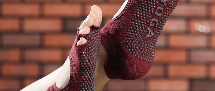 Non-Slip Yoga Socks Toe Socks Sports Professional Pilates Socks Open Toe Back High Quality Silicone Foreign Trade Set Logo Non-Slip Yoga Socks Toe Socks Sports Professional Pilates Socks Open Toe Back High Quality Silicone Foreign Trade Set Logo