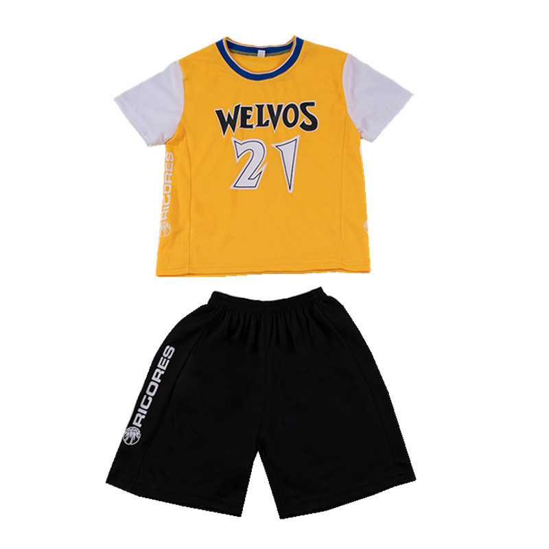 Boy Summer Clothing Basketball Wear Suit 2021 New Children&#039;s Summer Sports Medium and Big Children Handsome Summer Wholesale Fashion Clothes