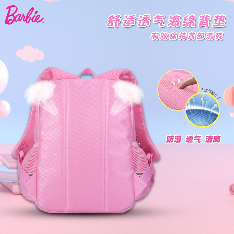 Disney&#039;s New Authentic children&#039;s backpack Barbie, roller-resistant and competitive backpack for students wholesale