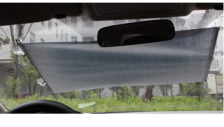 68 * 125cm Black Dot Retractable Roller Shutter Insulation Anti-UV Retractable Sunshade Front Windscreen Sun Block 68 * 125cm Black Dot Retractable Roller Shutter Insulation Anti-UV Retractable Sunshade Front Windscreen Sun Block