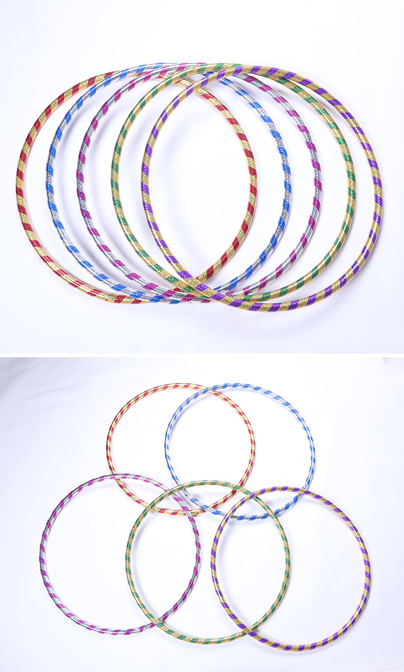 Creative New 2.4cm Two-Color Laser Hula Hoop Plastic Tube Weight Loss Fitness Thin Sports Equipment Wholesale