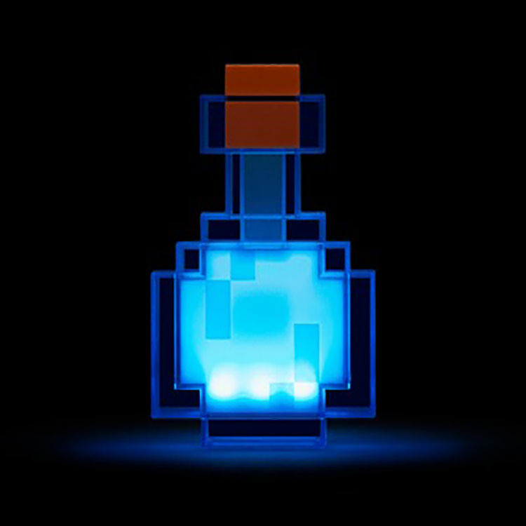 My World Peripheral Color Changing Bottle Torch Miner Lamp Night Light Torch Children's Weapon Sword Bow and Arrow Toy Model