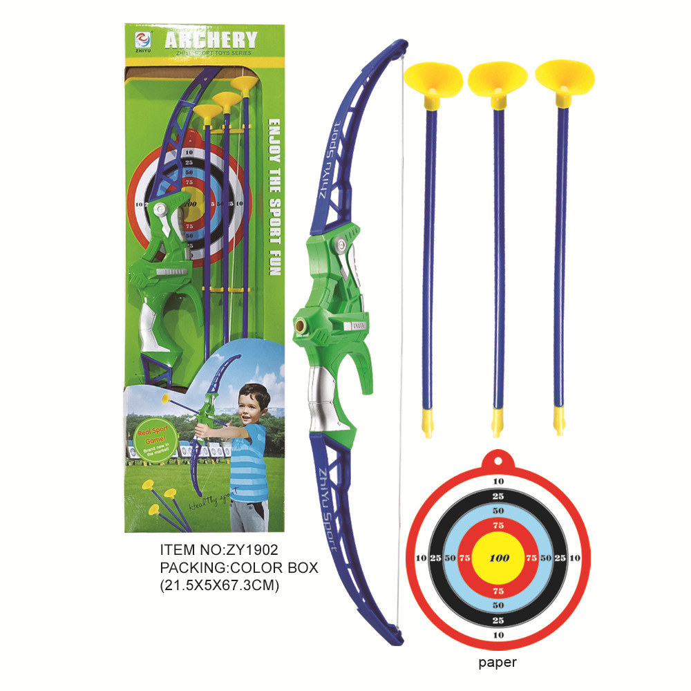 Factory Direct Sales Cross-Border Children&#039;s Simulation Shooting Bow and Arrow Combination Sports Outdoor Sports Toys Soft Elastic Sucker Toys