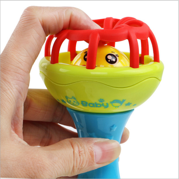 Educational Funny Soft Teether Fitness Ball Toddler Spherical Rattle Dumbbell Baby Learn to Crawl Toys Baby Teether Ball