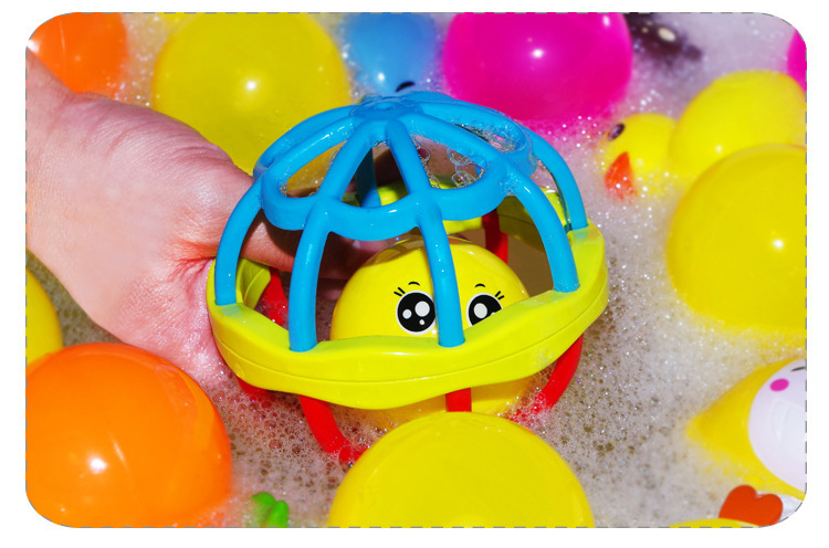 Educational Funny Soft Teether Fitness Ball Toddler Spherical Rattle Dumbbell Baby Learn to Crawl Toys Baby Teether Ball